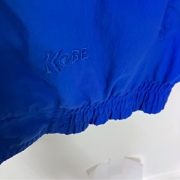 Vintage baseball windbreaker sport colour block blue black white athletic retro - Picture 5 of 9